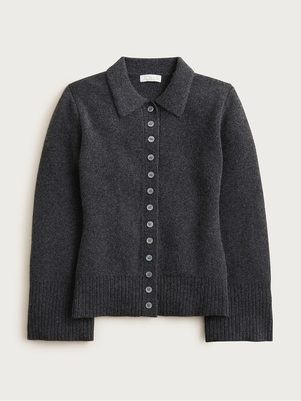 J Crew charcoal gray Lambs wool cardigan